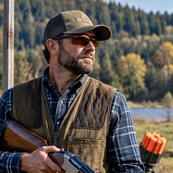 Competitive shooter and hunter outdoors